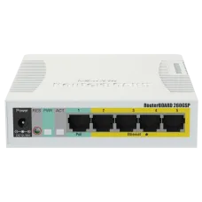 MikroTik RB260GSP (CSS106-1G-4P-1S) 5-портовий гігабітний керований PoE комутатор