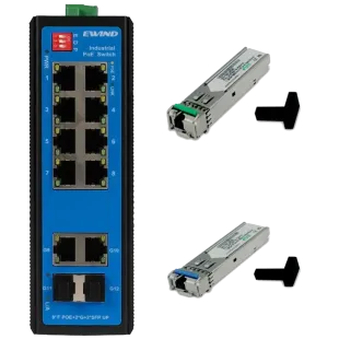 EW-PIS1712-8FE + SFP-1.25G-20KM-TX/RX Комплект