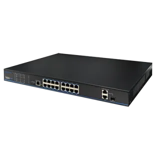 UTP3218TS-PSB 16 портів 10/100 Мбіт/с PoE+ 2 порти Gigabit RJ-45 (1 порт комбінований SFP)